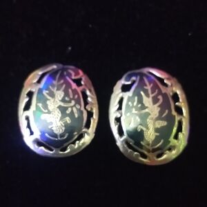 VINTAGE Siam Sterling Silver Clip-on Earrings